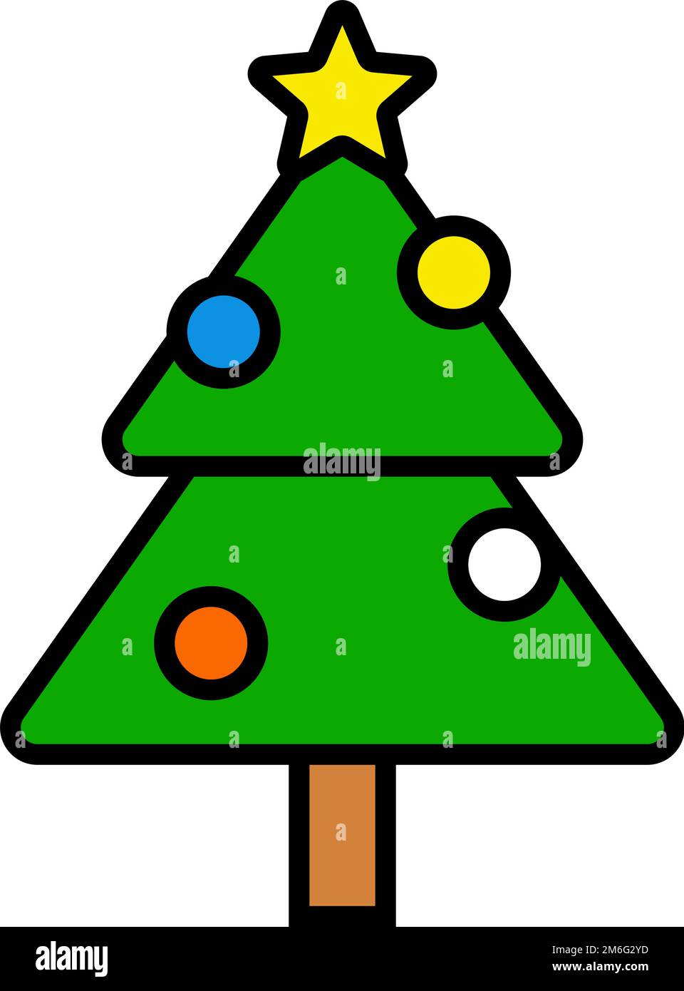 Christmas tree icon. Xmas icon. Editable vector. Stock Vector
