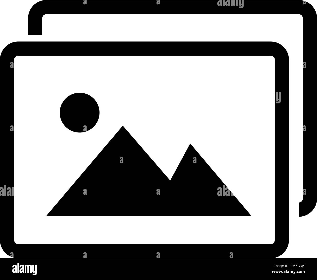 Photo icon. Image album icon. Editable vector. Stock Vector
