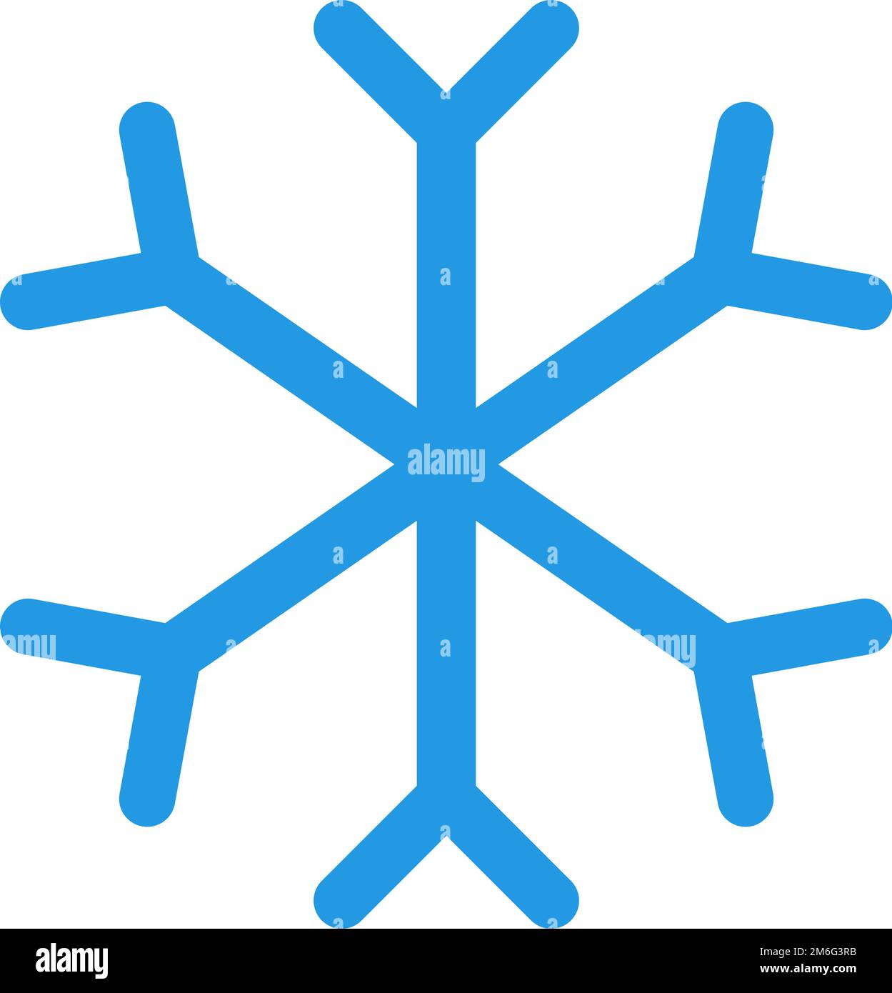 Simple snowflake icon. Ice crystal. Winter icon. Editable vector. Stock Vector