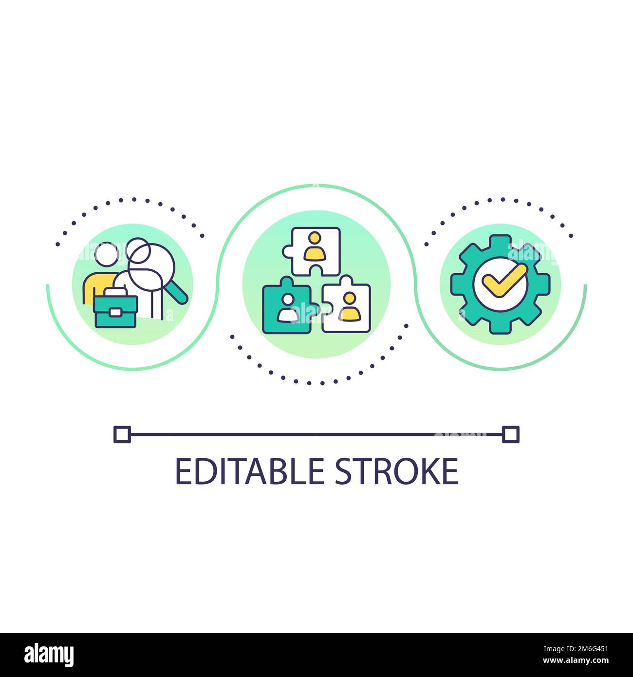 HR management loop concept icon Stock Vector