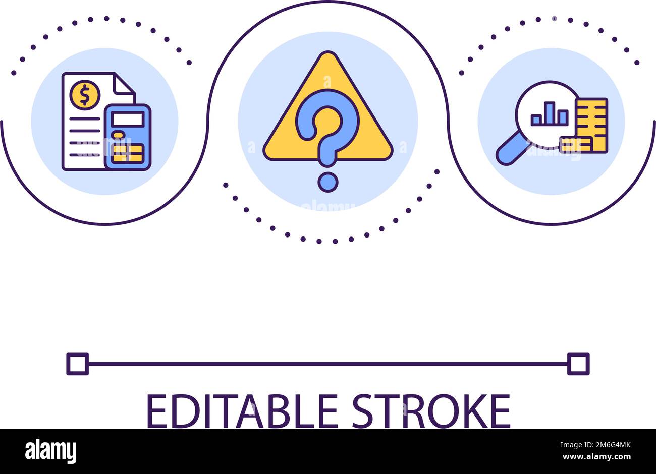 Financial matters loop concept icon Stock Vector