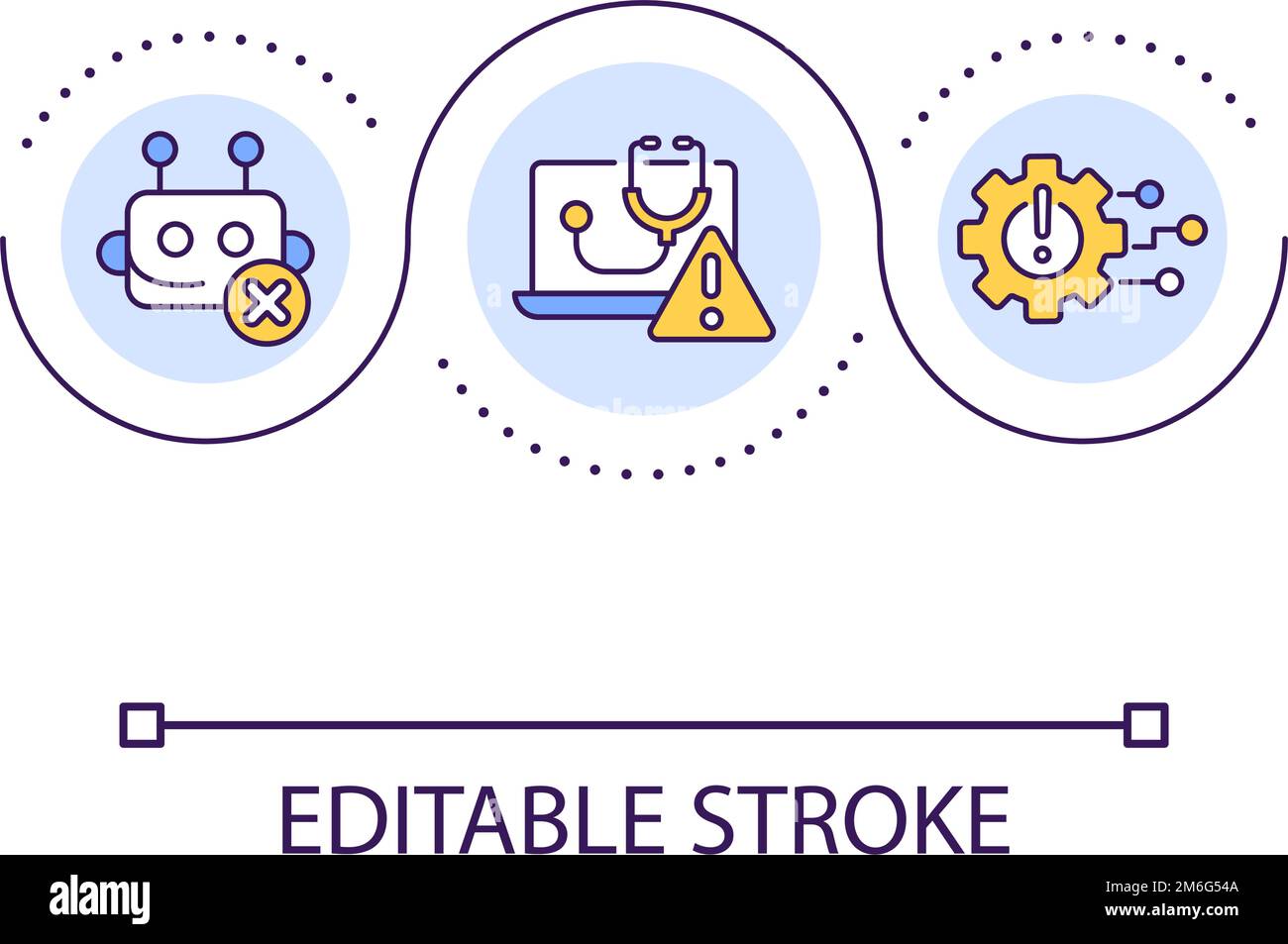 Telemedicine services issues loop concept icon Stock Vector