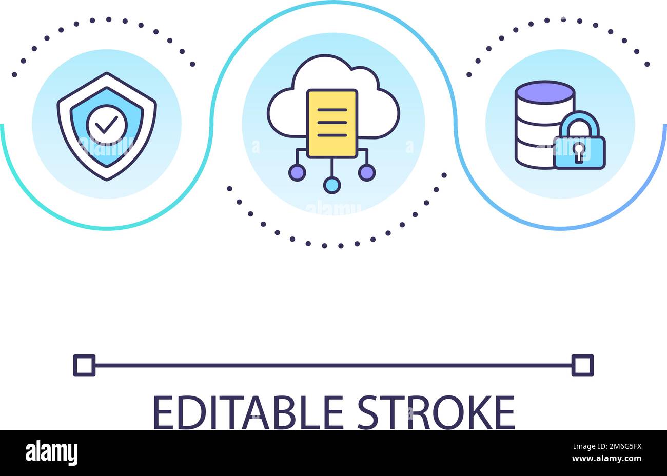 Cloud data storage loop concept icon Stock Vector