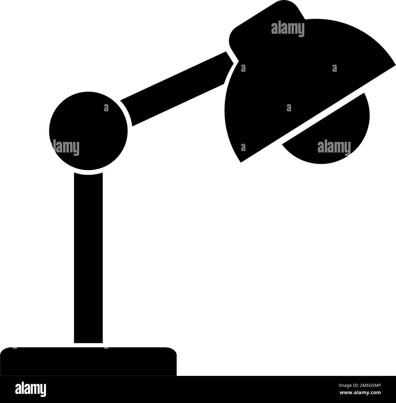 Arm light silhouette icon. Electric stand icon. Editable vector Stock