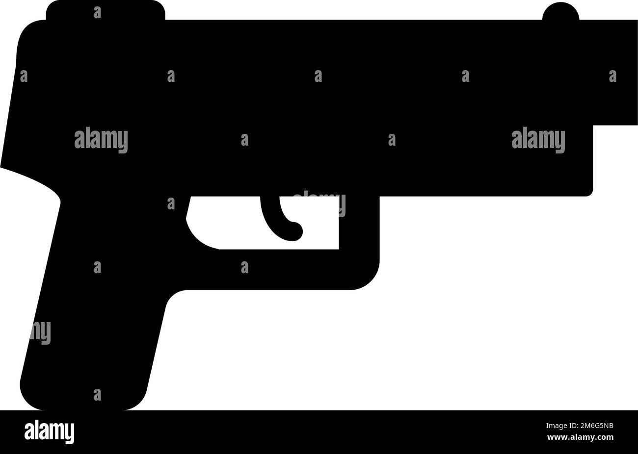 Pistol symbol. Pistol gun icon. Editable vector Stock Vector Image