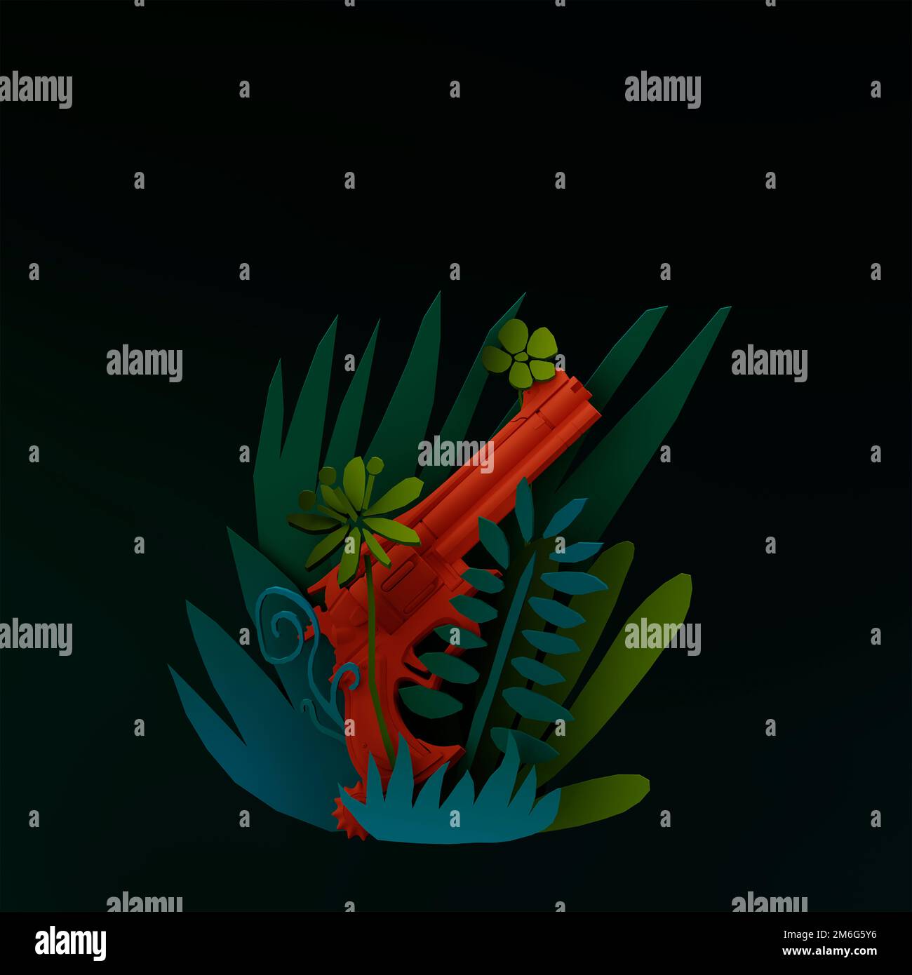 3D illustration, 3D rendering. Arms in plants Stock Photo Alamy