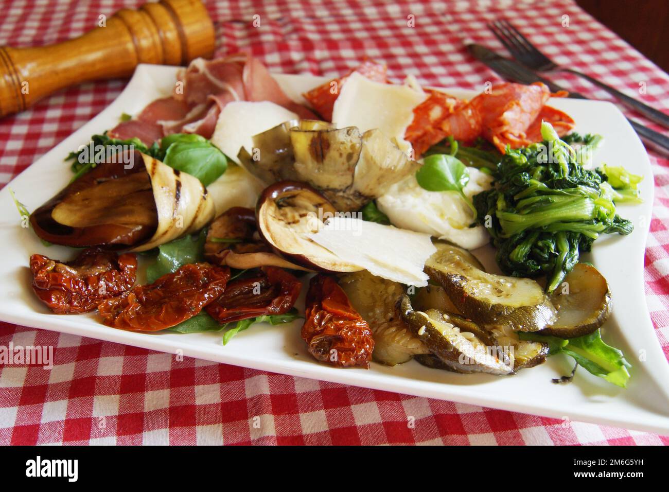 Italian antipasti in Naples. The antipasto is a type of starter typical of Italian gastronomy