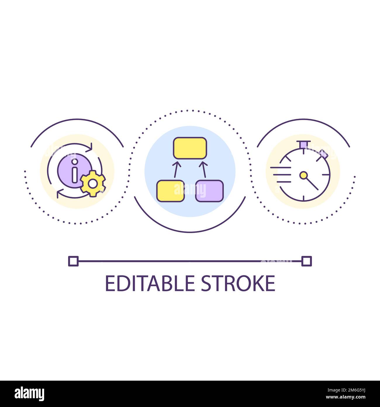 Bundle data together loop concept icon Stock Vector