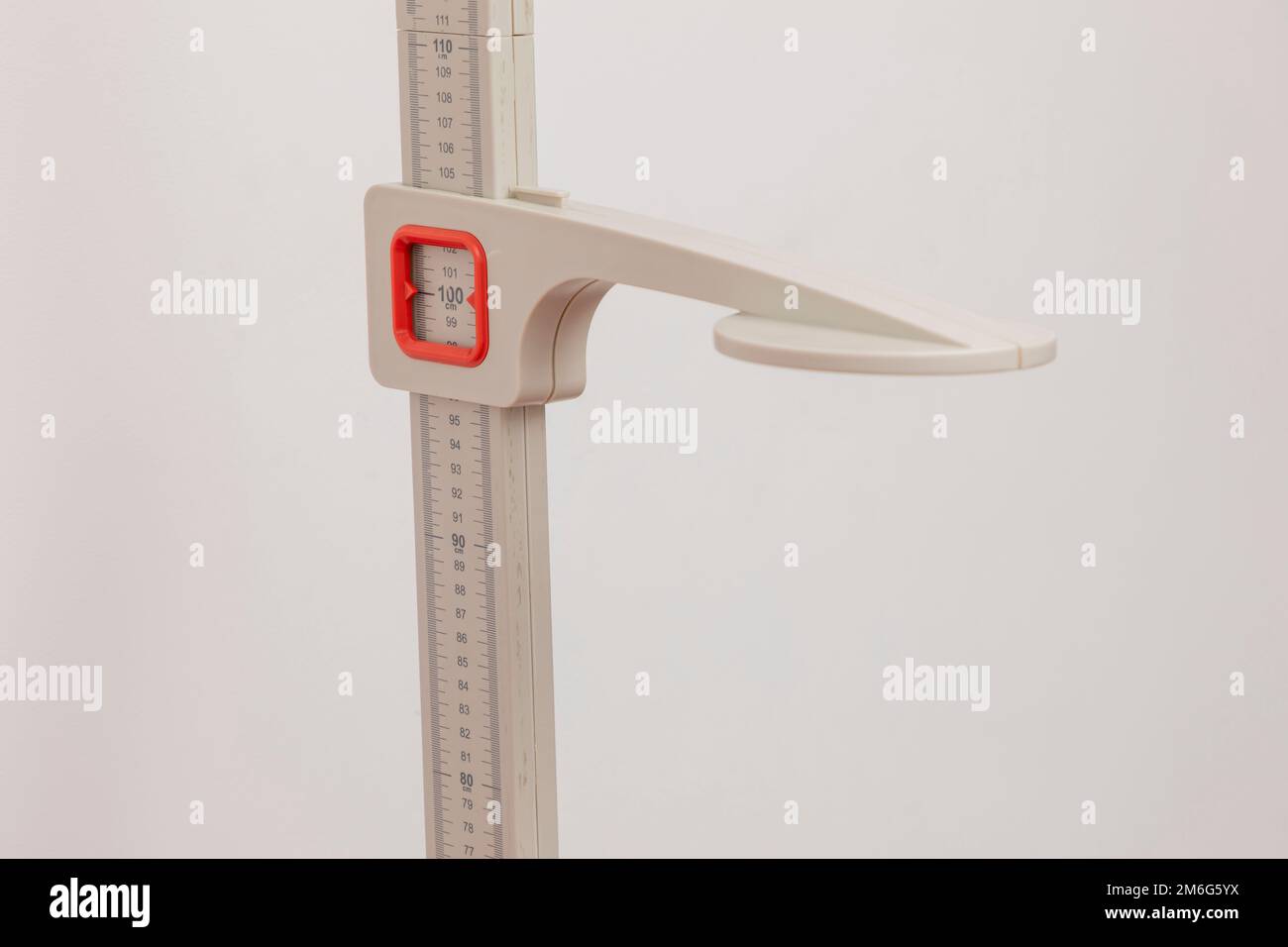 Ruler for measuring height of children with space for text. Stock Photo