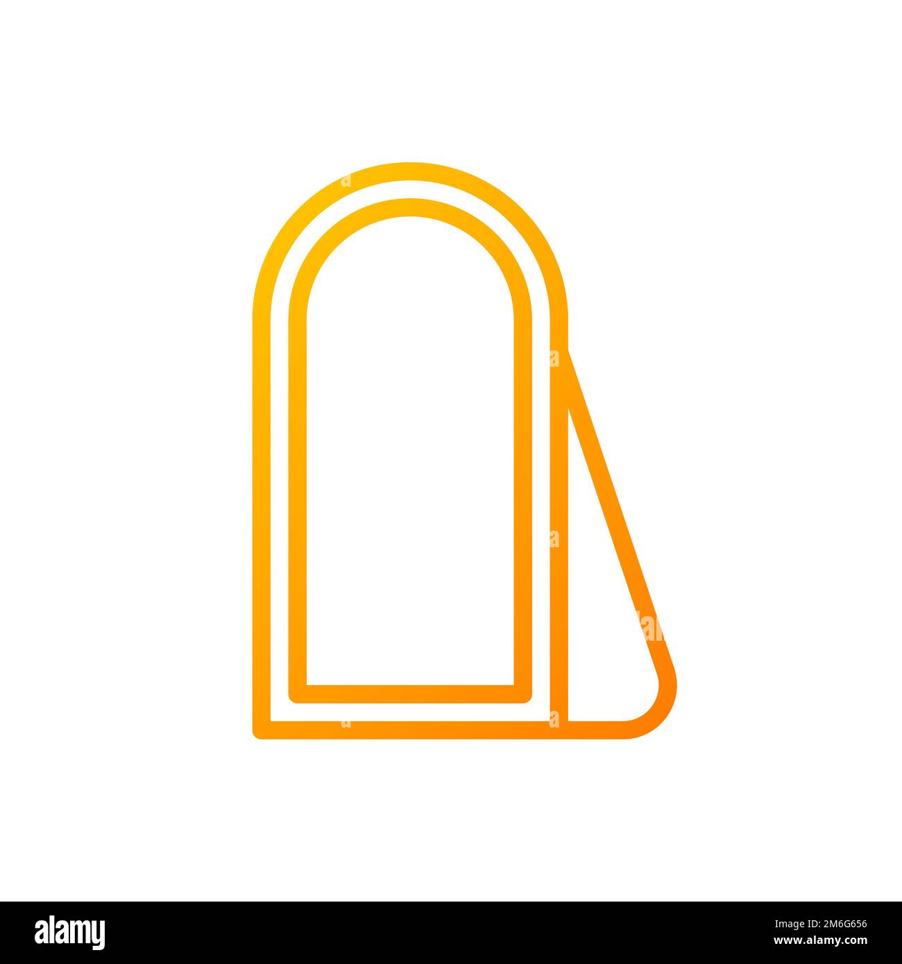 Floor mirror pixel perfect gradient linear vector icon Stock Vector