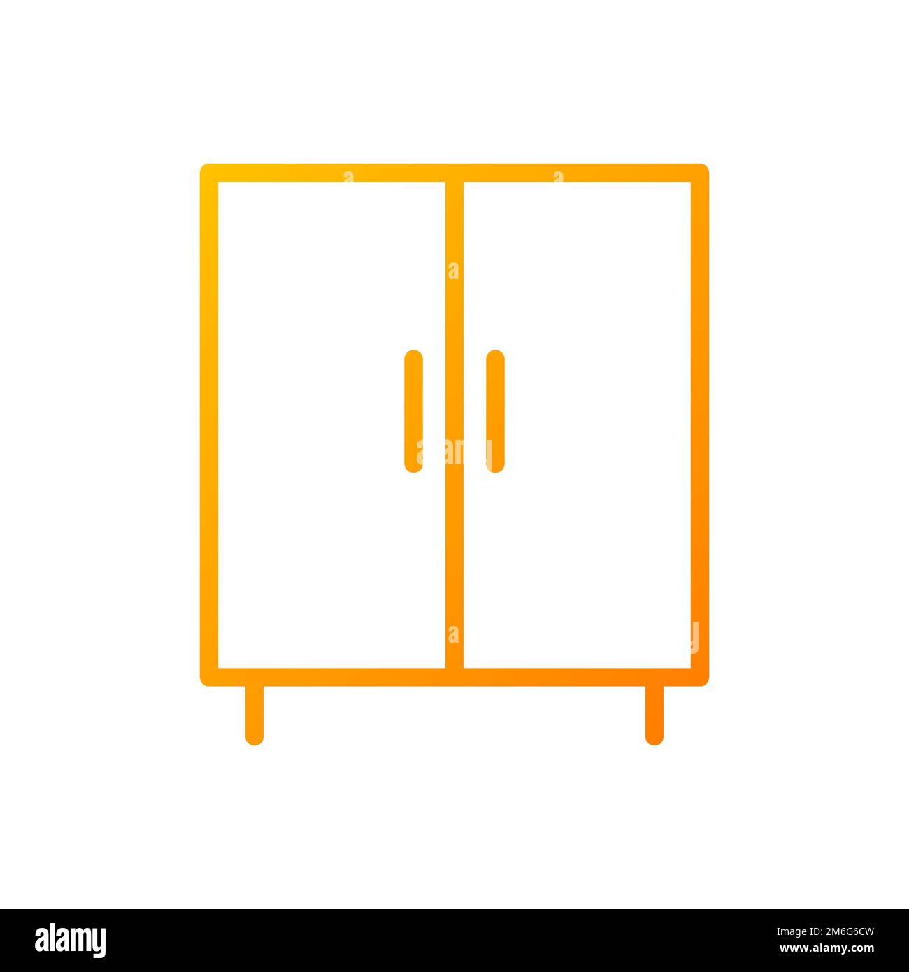 Cabinet pixel perfect gradient linear vector icon Stock Vector