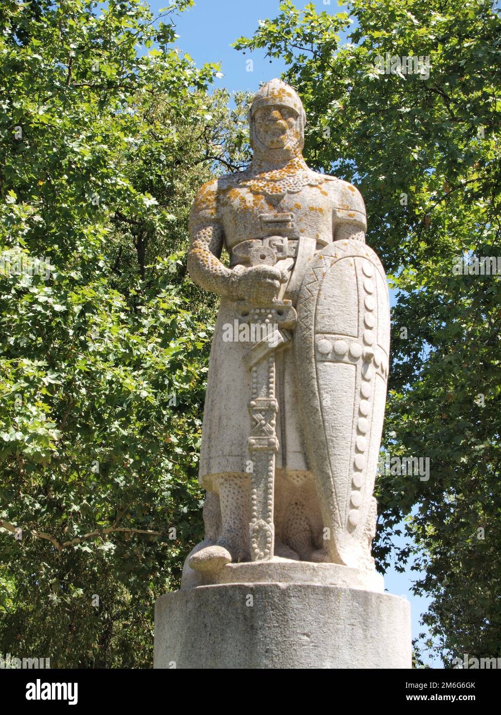 GonÃ§alo Mendes de Maia statue in Beja, Alentejo - Portugal Stock Photo