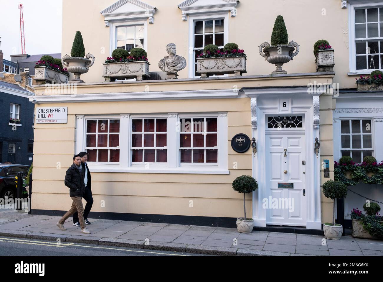 Property on the corner of Chesterfield Hill and Hays Mews W1, in the