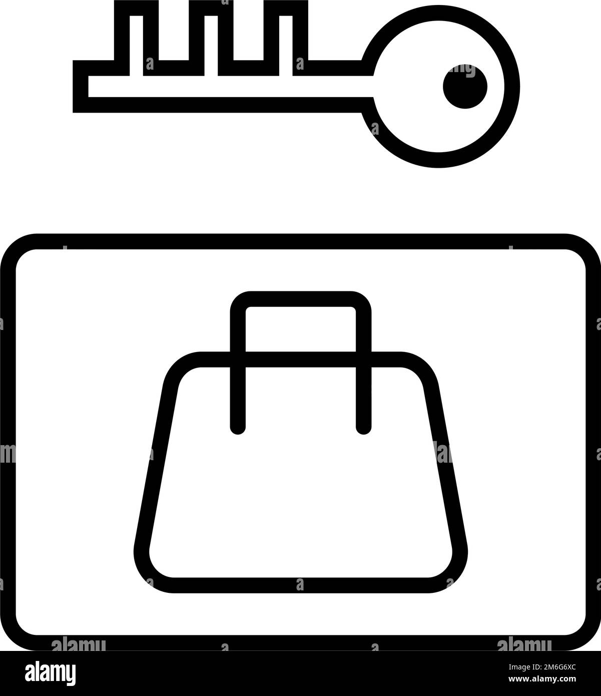 Simple key and baggage icon. Editable vector Stock Vector Image & Art