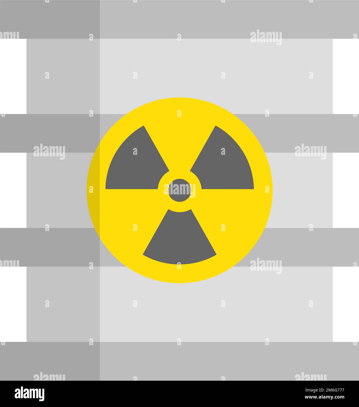 Radioactive material can. Nuclear material. Editable vector. Stock Vector