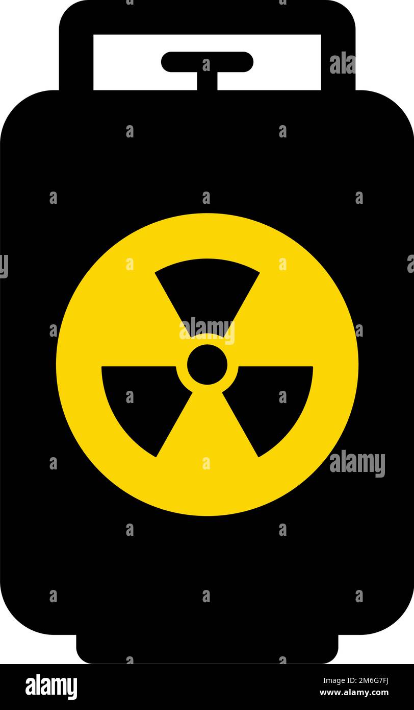 Nuclear gas can icon. Dangerous item. Editable vector. Stock Vector