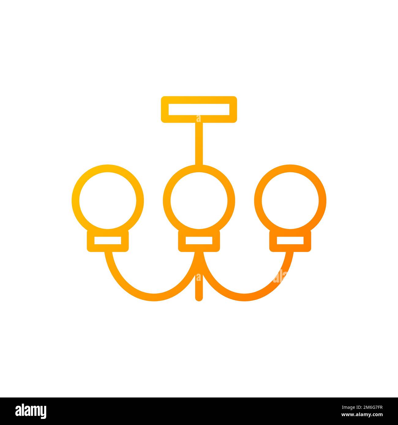 Hanging pendant lights pixel perfect gradient linear vector icon Stock ...