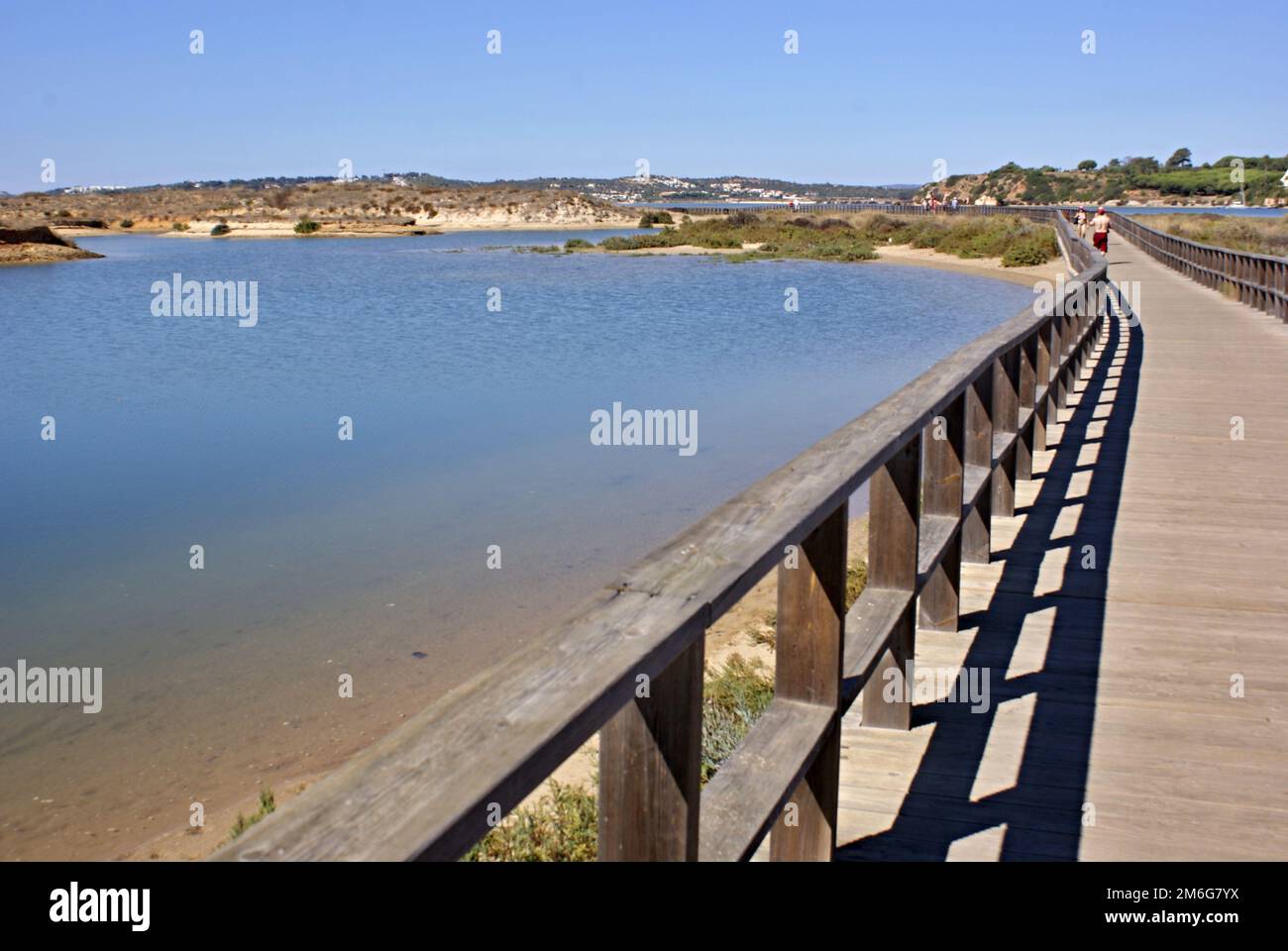Lagoon in the dunes near Ferragudo, Algarve - Portugal Stock Photo