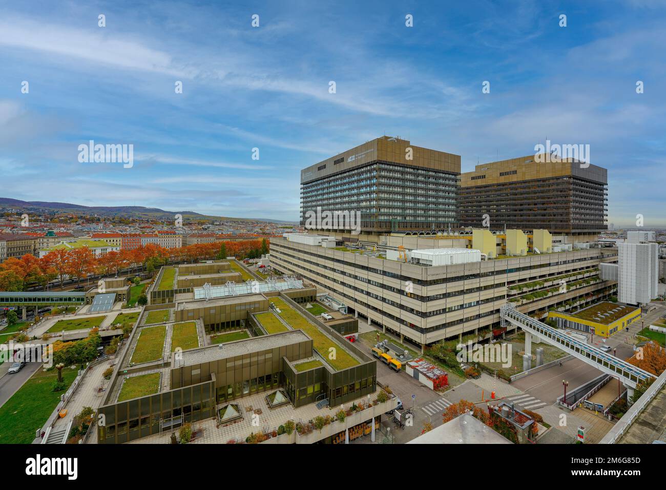 Vienna, AKH Allgemeines Krankenhaus. view from above Stock Photo