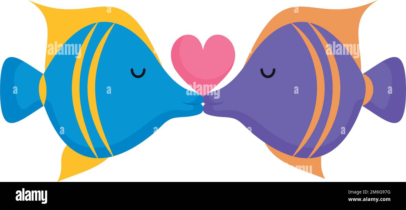 cute fish kiss Stock Vector Image & Art Alamy