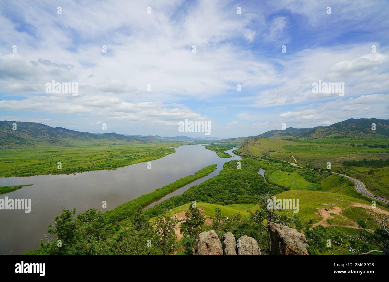 Summer hike in the most beautiful natural places of Buryatia Stock ...
