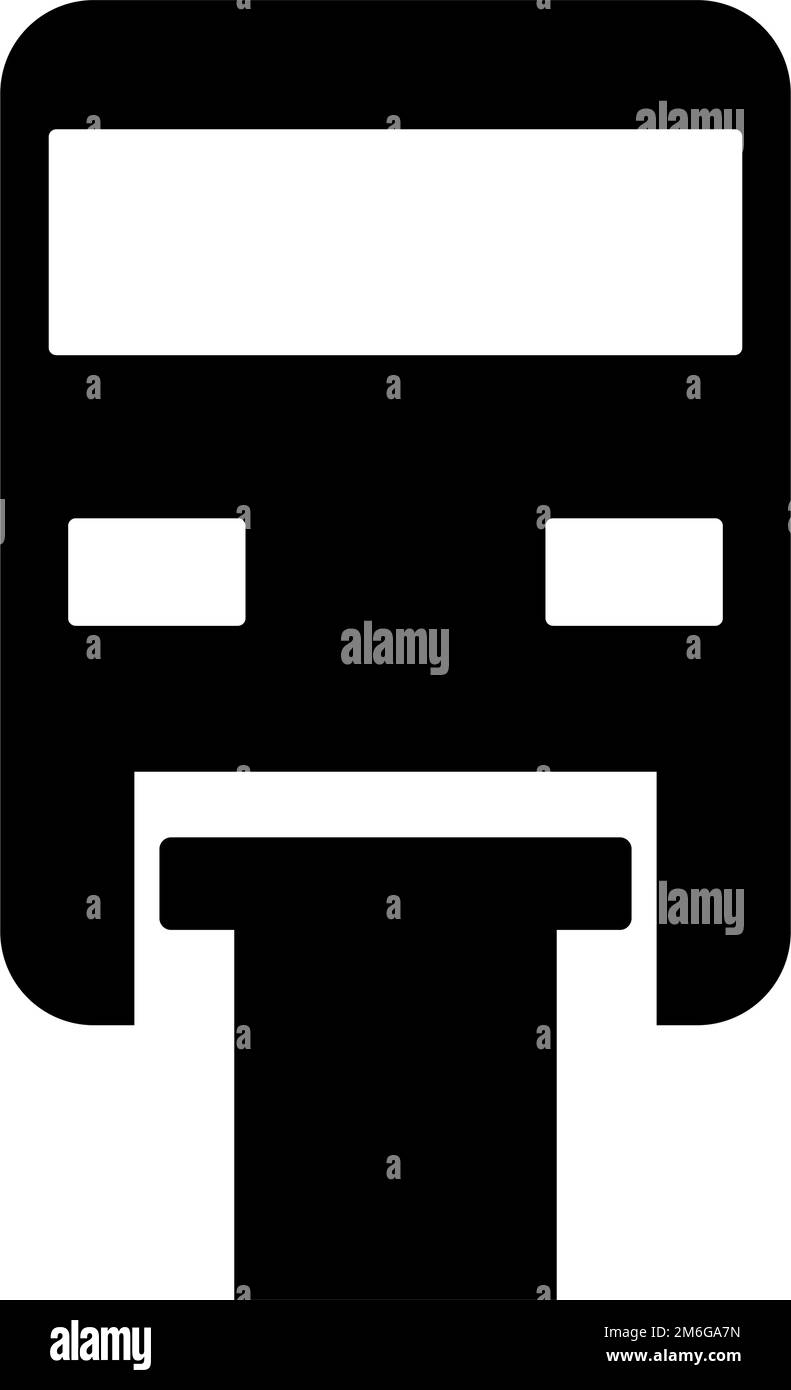 Monorail silhouette icon. Transportation. Editable vector. Stock Vector