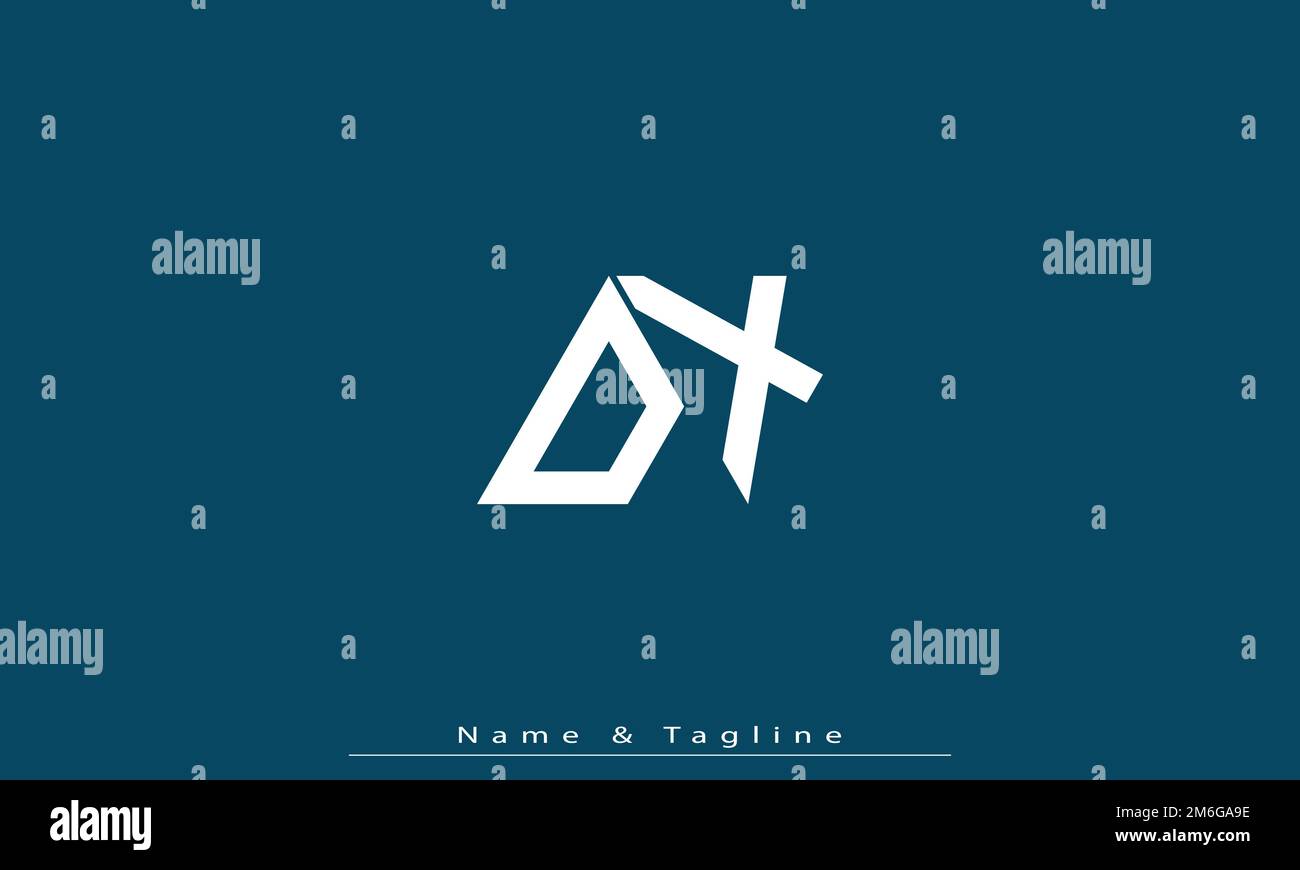 Alphabet letters Initials Monogram logo OX , XO Stock Vector