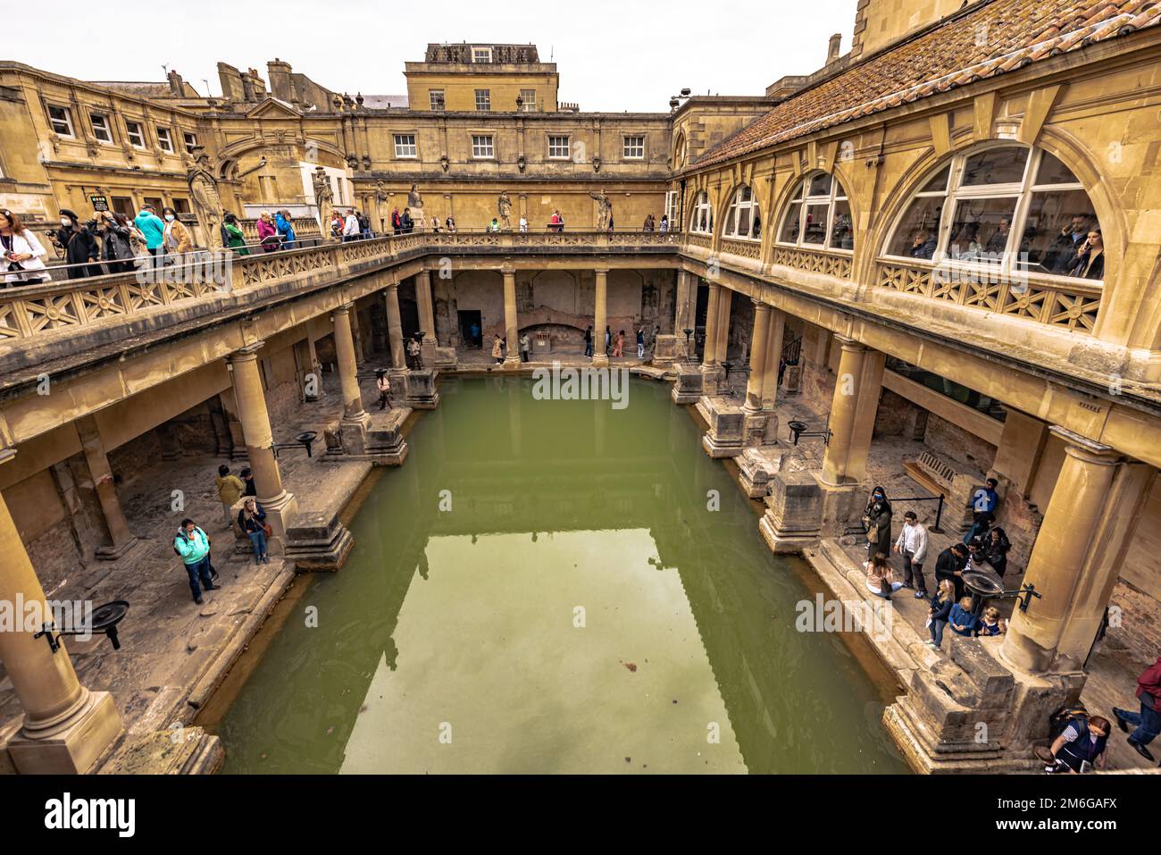 Bath - May 29 2022: Roman baths in the old roman town of Bath, England Stock Photo - Alamy