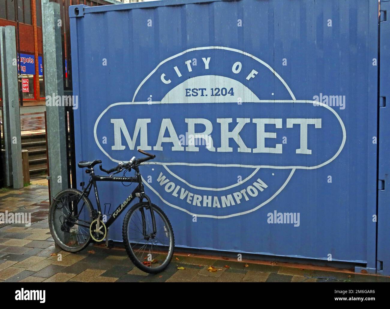 Entrance at City Of Wolverhampton market, Market Square, Wolverhampton, West Midlands, England, UK, WV3 0NL Stock Photo