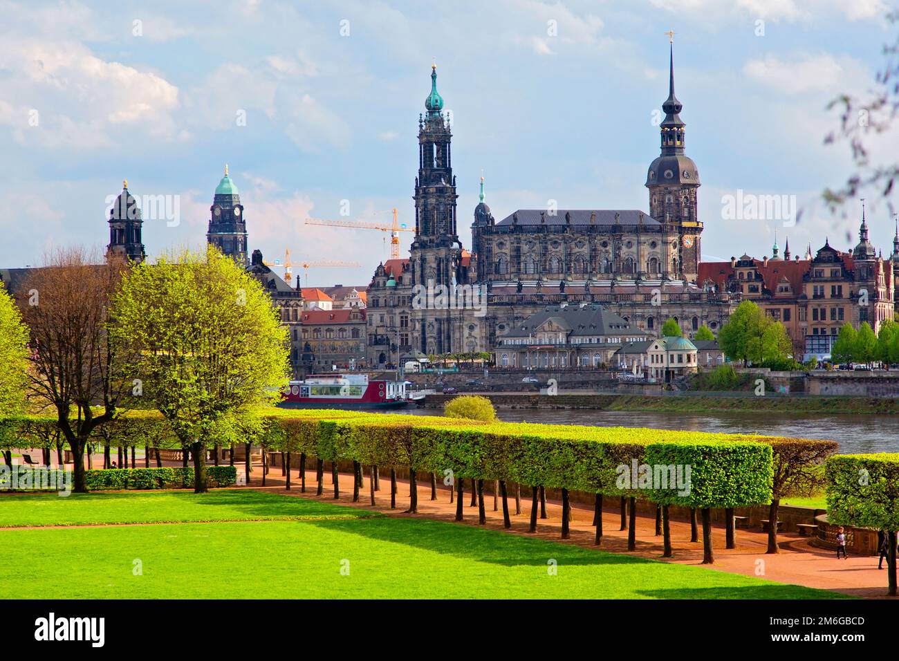 Panorama of ancient city of Dresden,