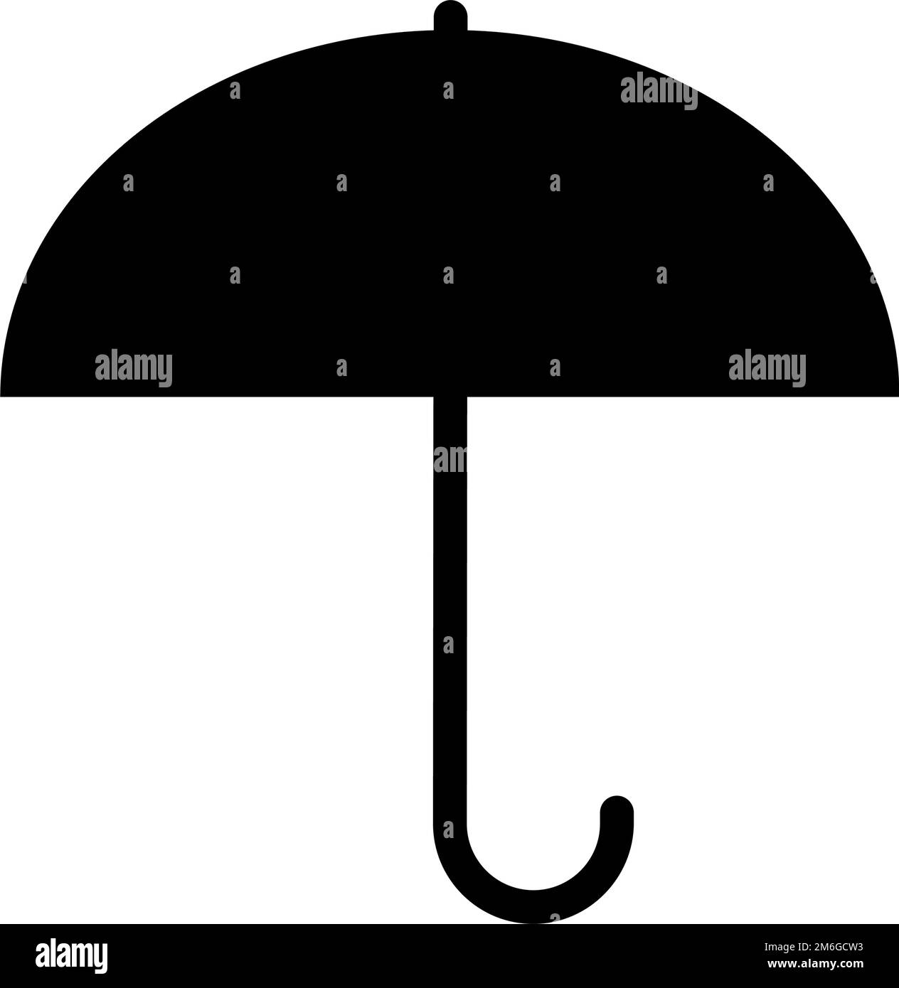 Umbrella silhouette icon. Rainy day. Editable vector. Stock Vector