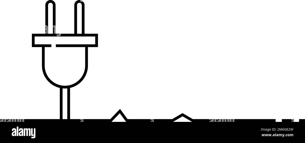 Modern electrical outlet background. Editable vector Stock Vector Image