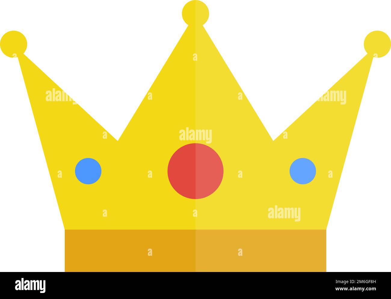 Flat design crown icon. Ranking and championship icon. King. Editable vector. Stock Vector