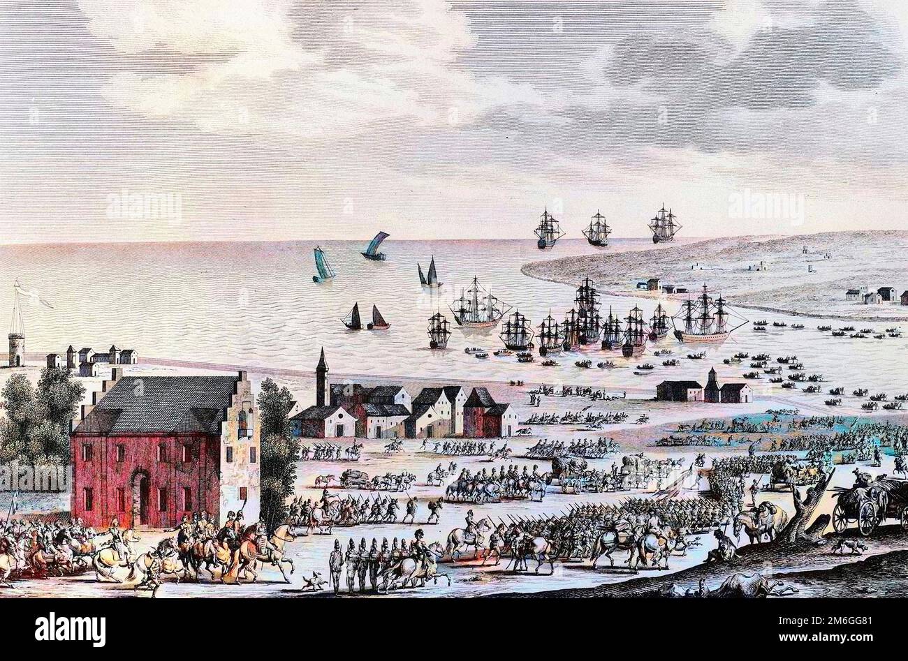 Evacuation de la Hollande par les Anglo Russes et capitulation du duc d'York le 10 brumaire An VIII (1er novembre 1799). Stock Photo