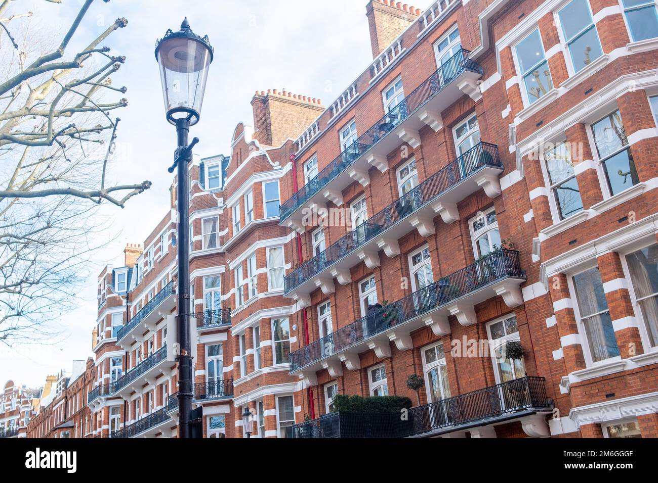 London- Kensington mansion apartment building in Earls Court area of south west London Stock Photo
