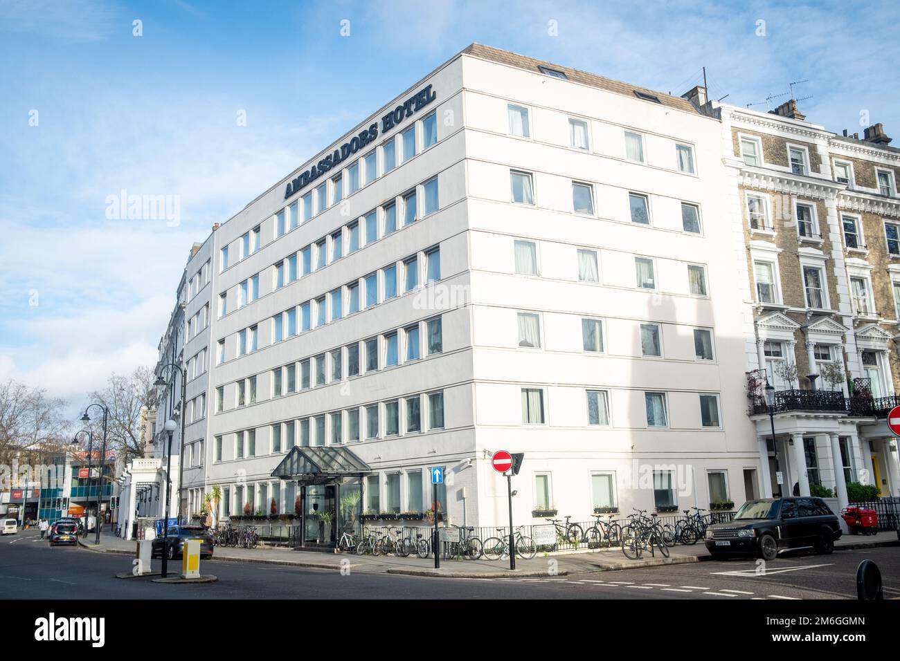 London December 2022 Ambassadors Hotel on Collingham Road SW5 Stock