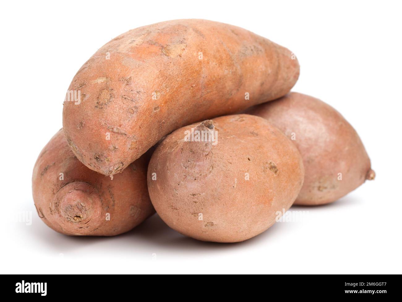 Pile Of Sweet Potatoes Isolated On White Stock Photo