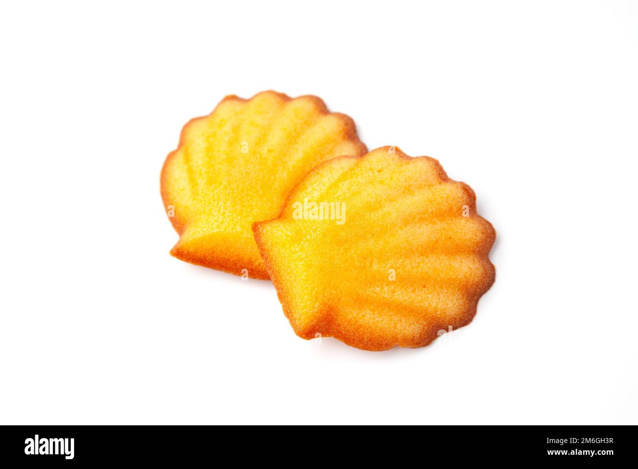 madeleine french pastry isolated on white background Stock Photo - Alamy
