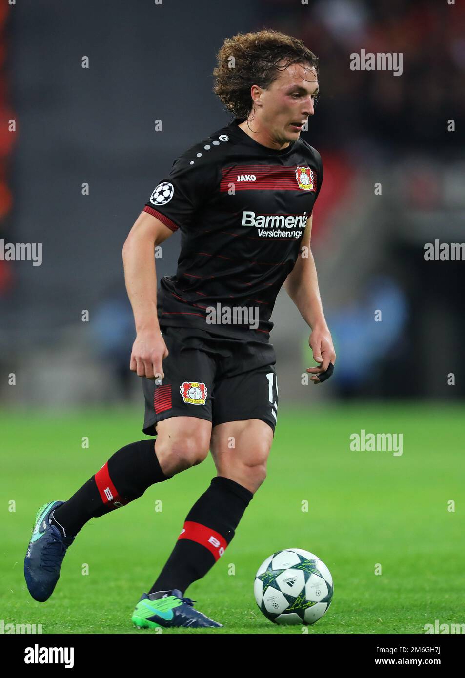 Julian Baumgartlinger of Bayer Leverkusen - Tottenham Hotspur v Bayer Leverkusen, UEFA Champions League, Wembley Stadium, London - 2nd November 2016. Stock Photo