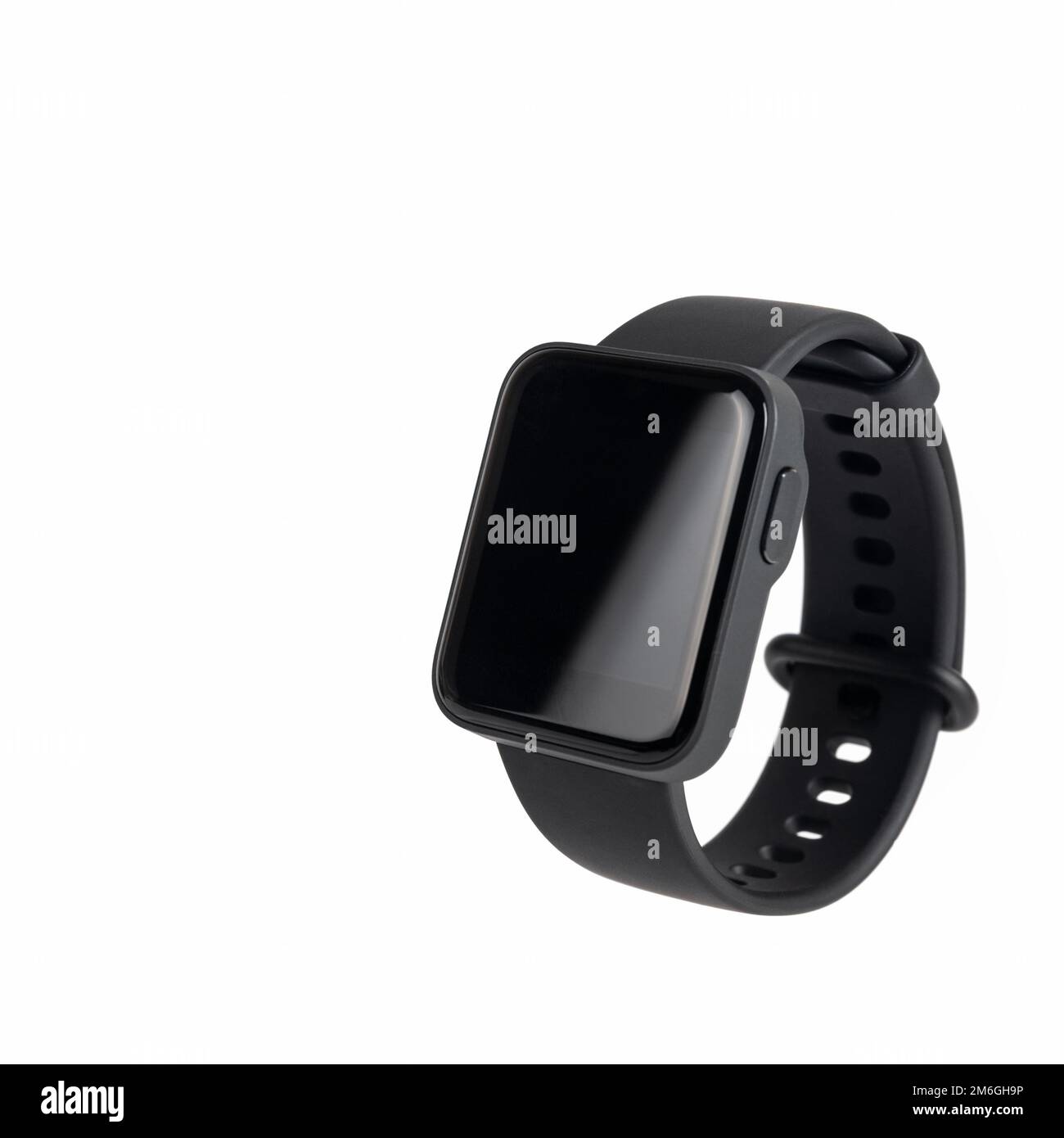 Black smart sport watch isolated Stock Photo Alamy
