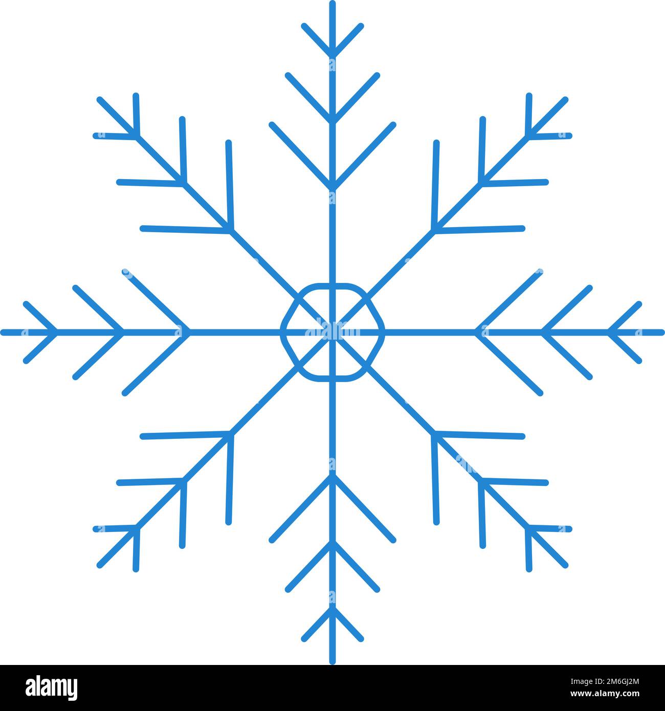 Snowflake. Icon of winter and chill. Editable vector Stock Vector Image ...