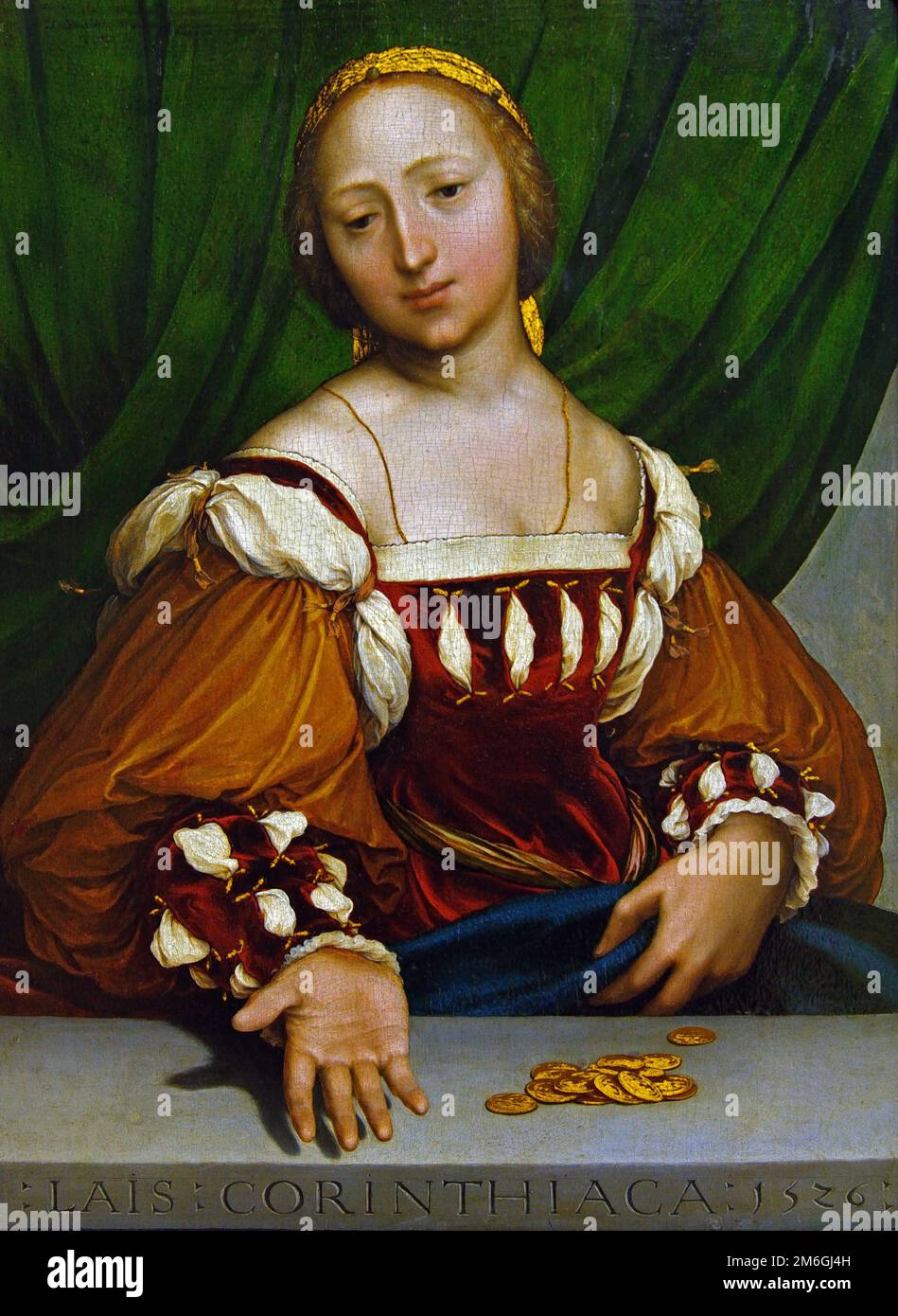 Lais of Corinth1526 by Hans Holbein (the Younger) 1497-1543, German Germany Stock Photo