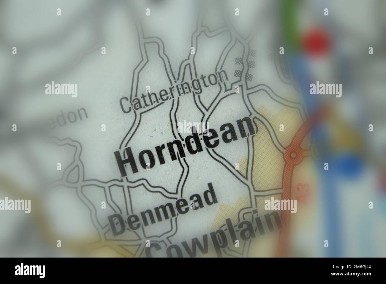 Horndean, Hampshire, United Kingdom atlas map town name tiltshift