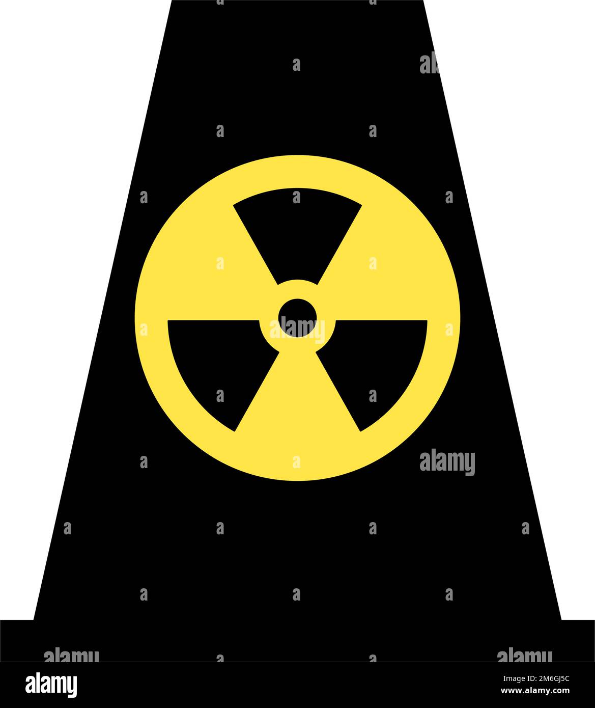 Nuclear power plant icon. Radioactive and nuclear. Editable vector. Stock Vector