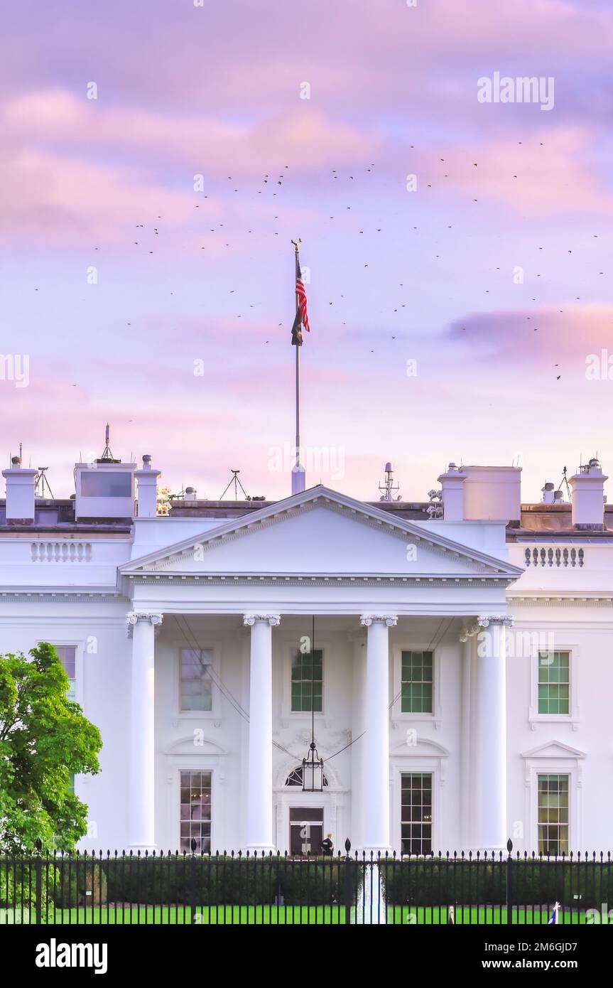 The White House located at 1600 Pennsylvania Avenue in Washington, D.C