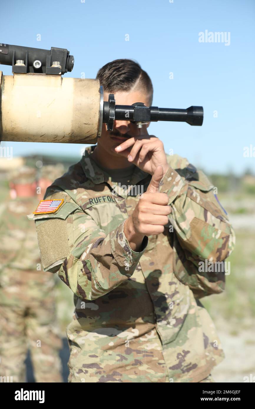 U.S. Army Spc. Ryan Ruffolo, tank loader from 1st Battalion, 252nd