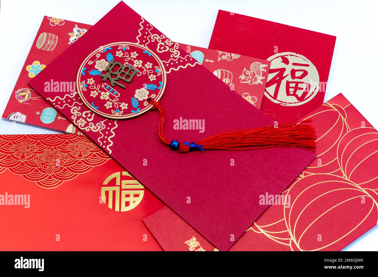 Chinese red envelope. Chinese new year concept background . Translation