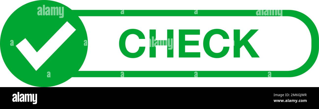 Check mark and CHECK logo icon. Editable vector. Stock Vector
