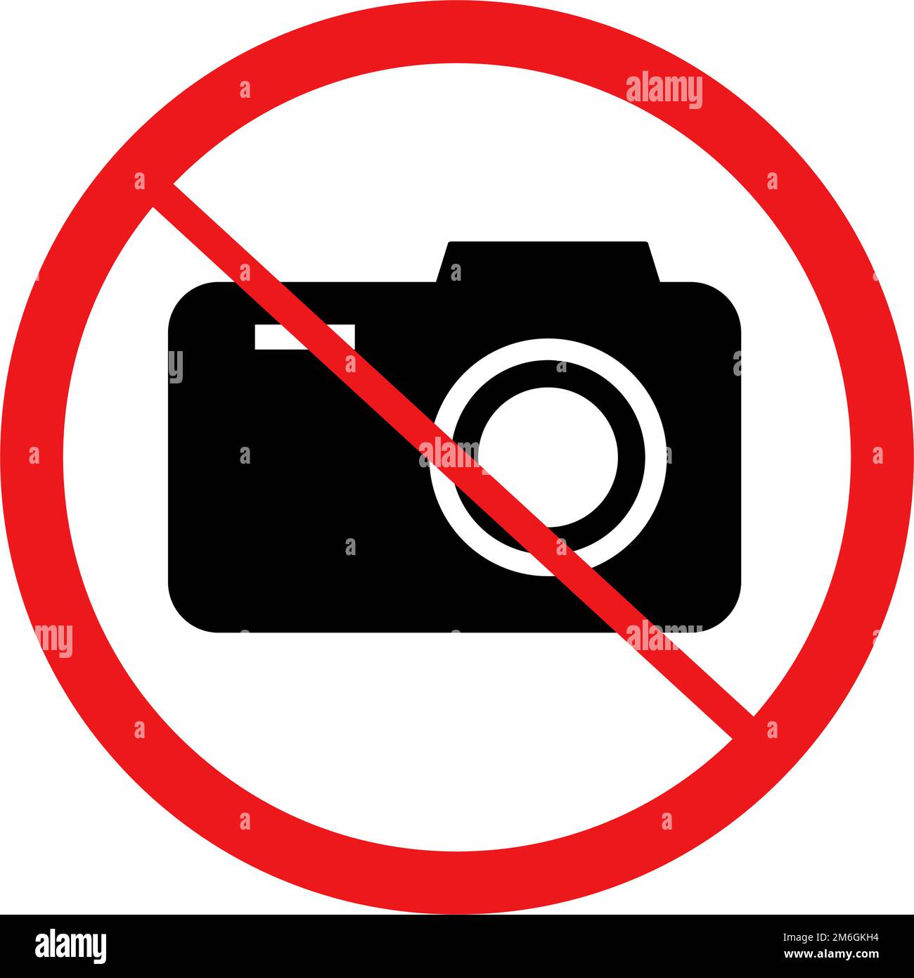 Photography prohibited icon. No camera allowed sign. Editable vector. Stock Vector