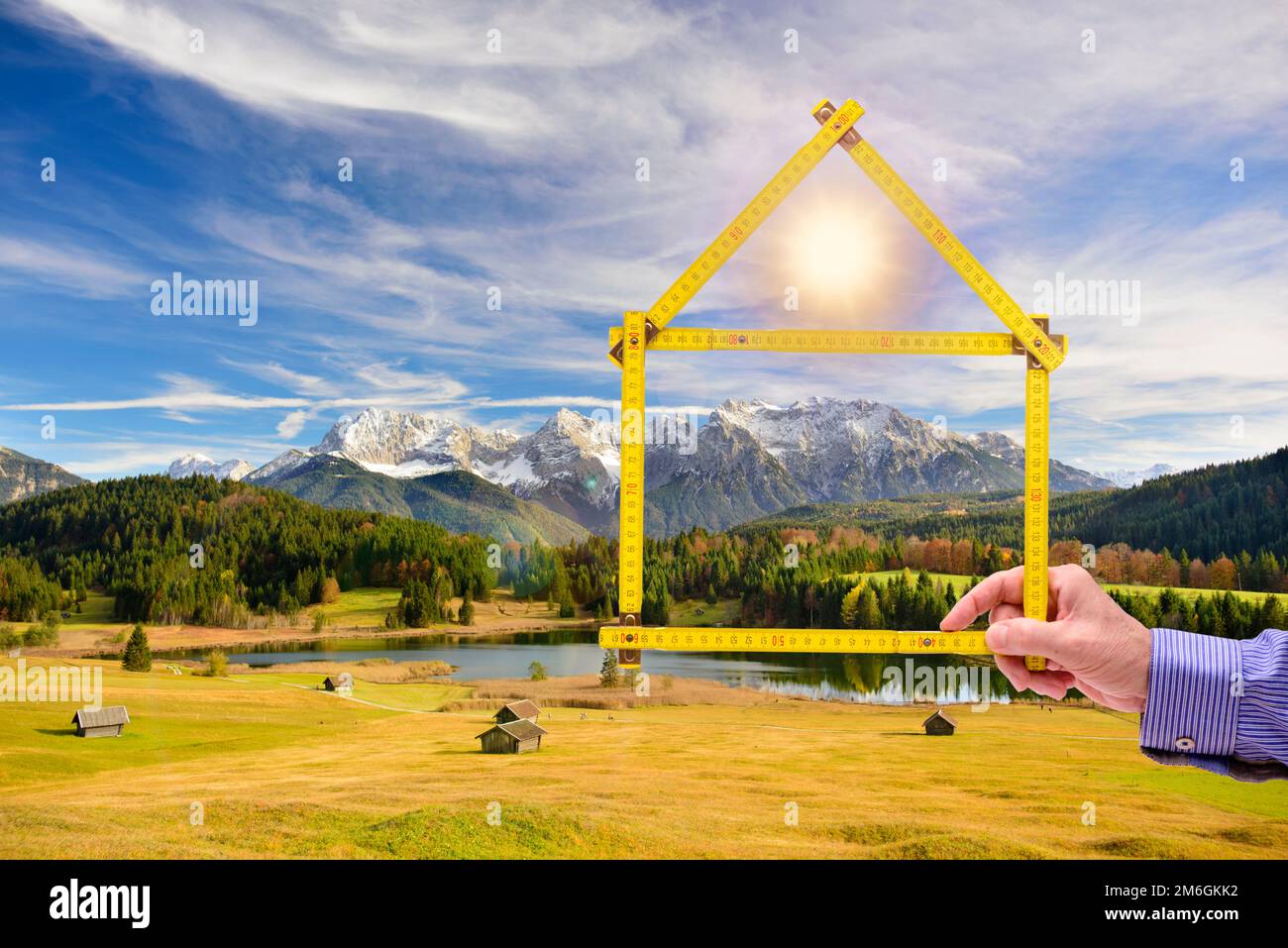 Living in the country in the dream house Stock Photo